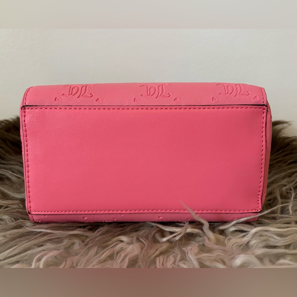 JUICY COUTURE Bag Stay in Circle Mini Crossbody - Pink Lemonade Deboss NWT - Picture 9 of 13